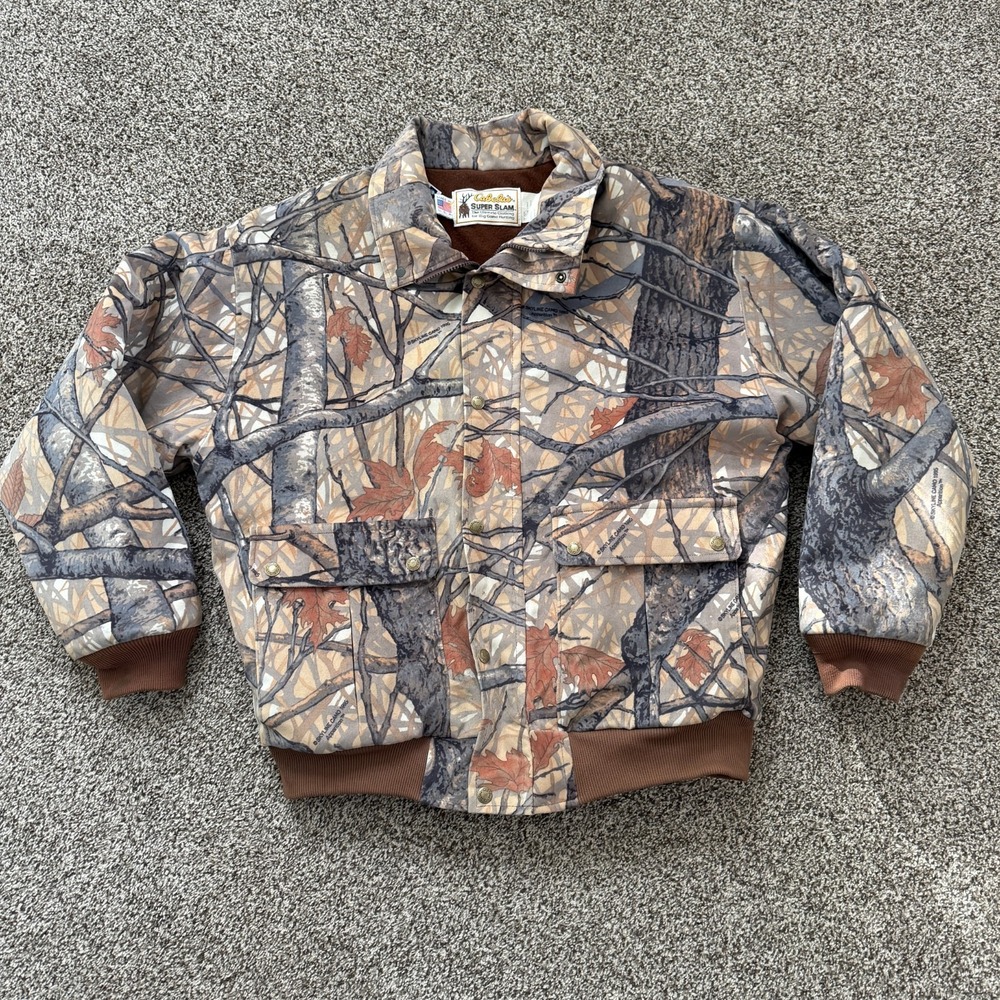 VTG Cabela's Super Slam Skyline Camo 1995 Apparition Hunting Jacket USA Men's L